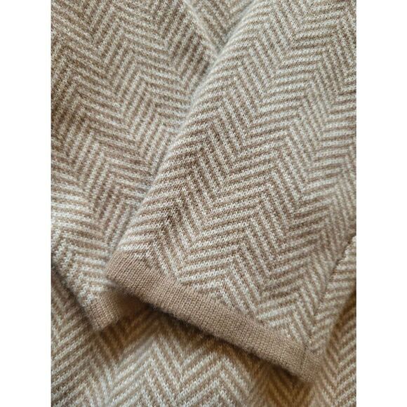 Vintage Lauren Ralph Lauren Sweater Women's Small Open Cardigan Herringbone Wool - Picture 5 of 5